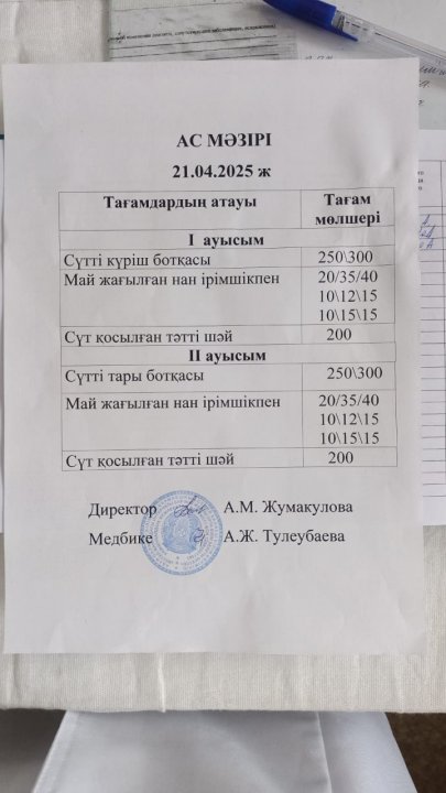 Ас мәзірі