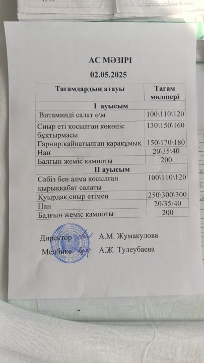 Ас мәзірі